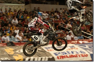 AX bikes with crowd